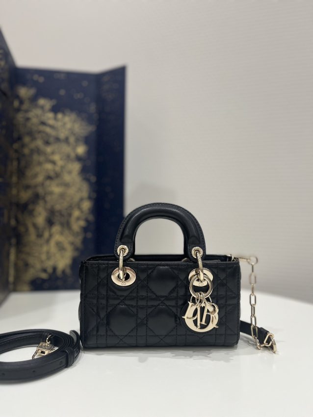 Replica Dior Lady D-Joy Mini Bag Black - 1:1 designer replica handbag