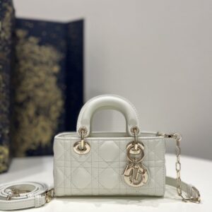 Replica Lady D-Joy Mini Bag White - top-rated replica designer bag