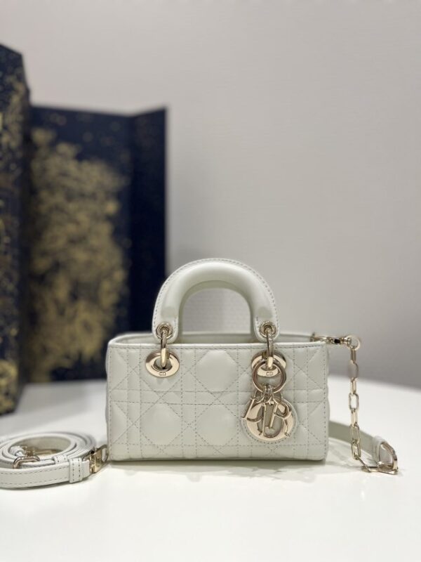 Replica Lady D-Joy Mini Bag White - top-rated replica designer bag