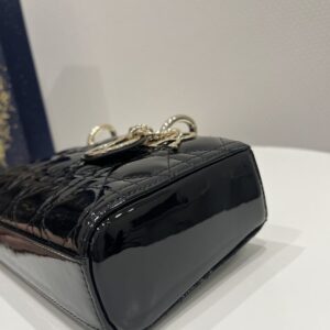 Replica Dior Lady D-Joy Bag Patent Black - authentic-look luxury purse replica
