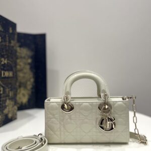 Replica Dior Lady D-Joy Bag White Patent - high-accuracy replica luxury purse
