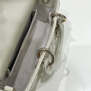 Replica Dior Lady D-Joy Bag White Patent - near-authentic luxury replica handbag