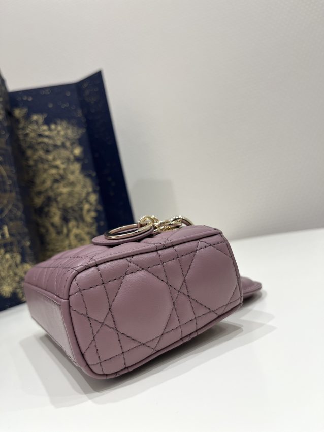 Replica Dior Lady D-Joy Mini Bag Dark Purple - best quality luxury bag dupe