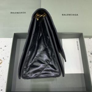 Replica Balenciaga Crush Large Black 2.0 - premium-grade designer purse dupe