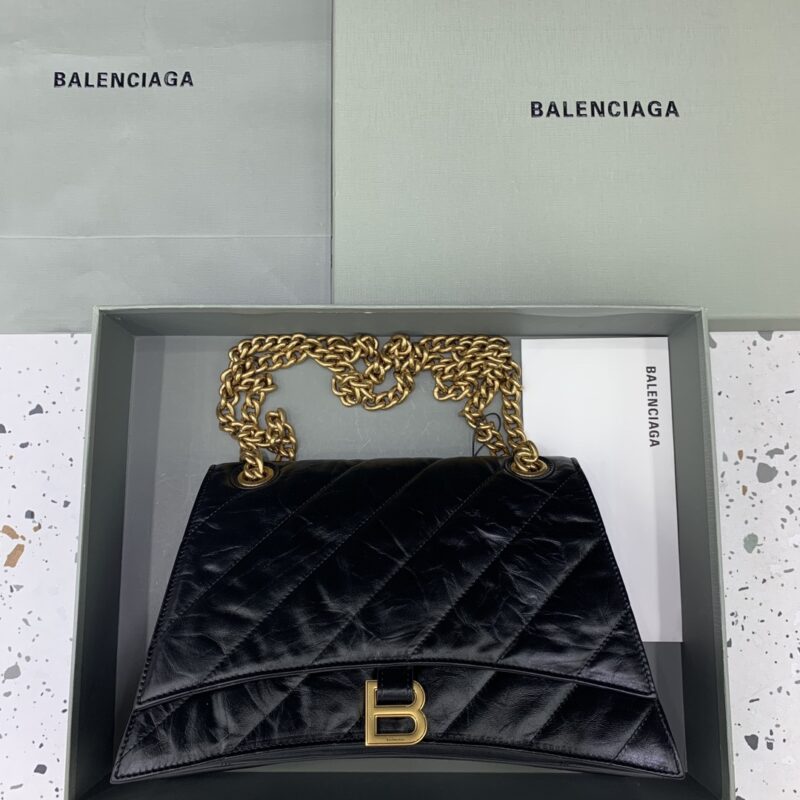 Replica Balenciaga Crush Large Black 2.0 - elite superclone designer purse