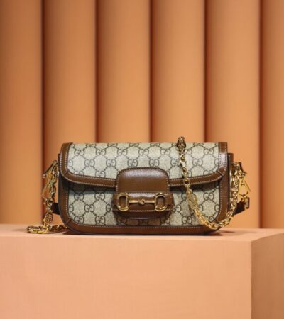Replica Gucci 𝐇𝐨𝐫𝐬𝐞𝐛𝐢𝐭 𝟏𝟗𝟓𝟓 Baguette Bag - elite superclone designer purse