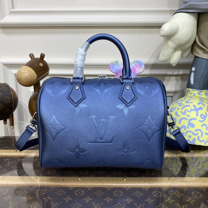 Replica Louis Vuitton Speedy Bandouliere 25 Dark Blue - best-selling designer handbag dupe