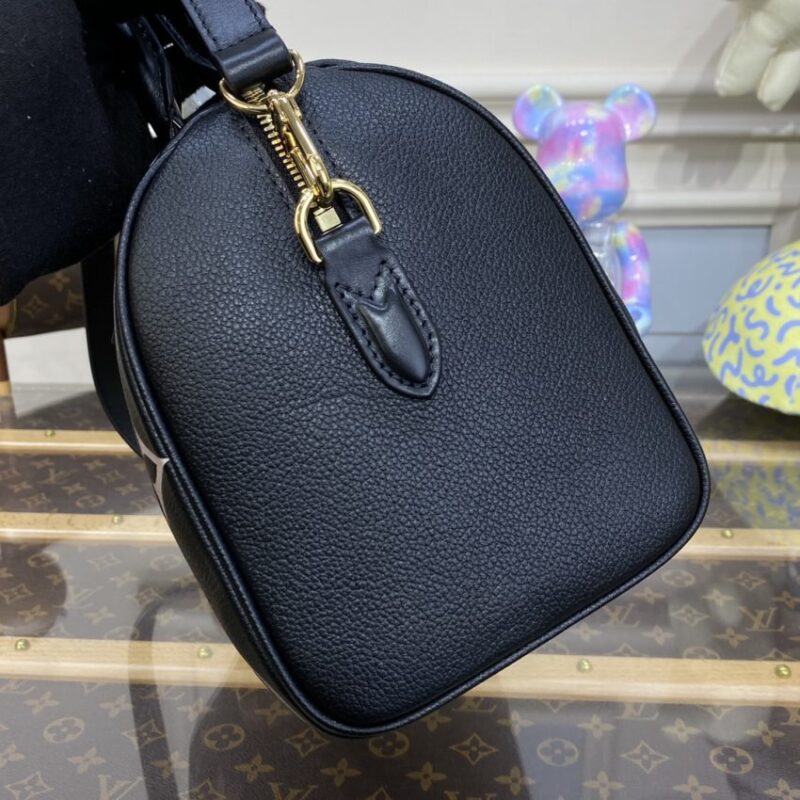 Replica Louis Vuitton Speedy Bandouliere 25 Black-Pink - realistic designer-inspired fake bag