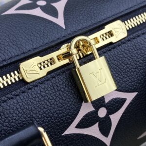 Replica Louis Vuitton Speedy Bandouliere 25 Black-Pink - premium 1:1 fake handbag model