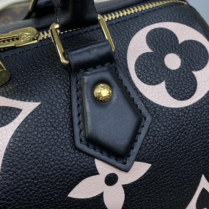 Replica Louis Vuitton Speedy Bandouliere 25 Black-Pink - top-rated replica designer bag