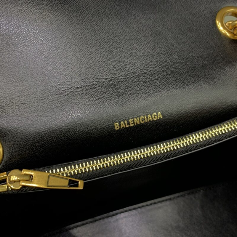 Replica Balenciaga Crush Small Black Gold - high-accuracy replica luxury purse