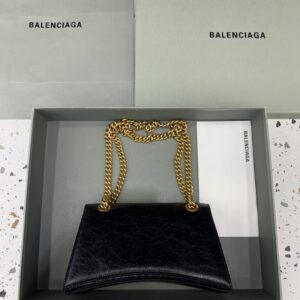Replica Balenciaga Crush Small Black Gold - top-tier luxury replica shoulder bag