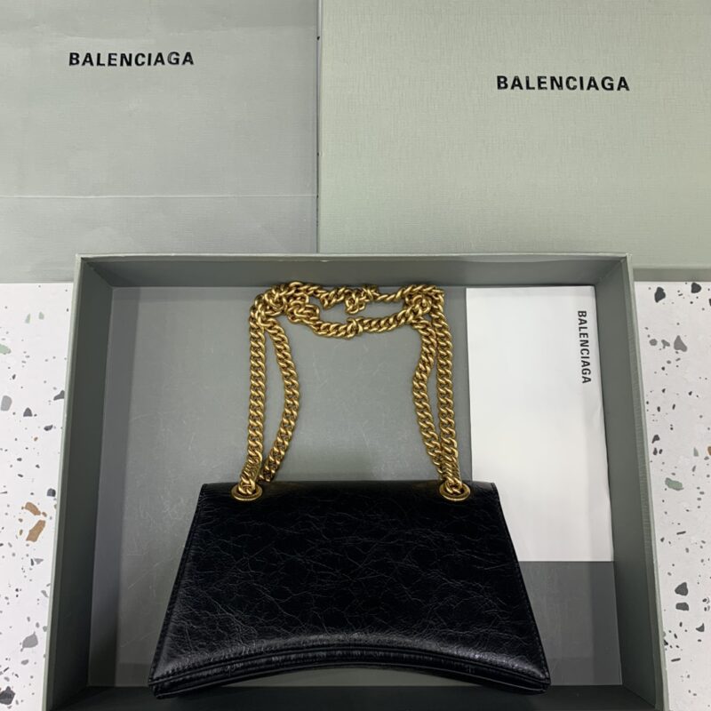 Replica Balenciaga Crush Small Black Gold - top-tier luxury replica shoulder bag