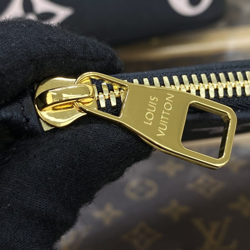 Replica Louis Vuitton Neverfull MM Black Pink - ultra-realistic fake designer tote