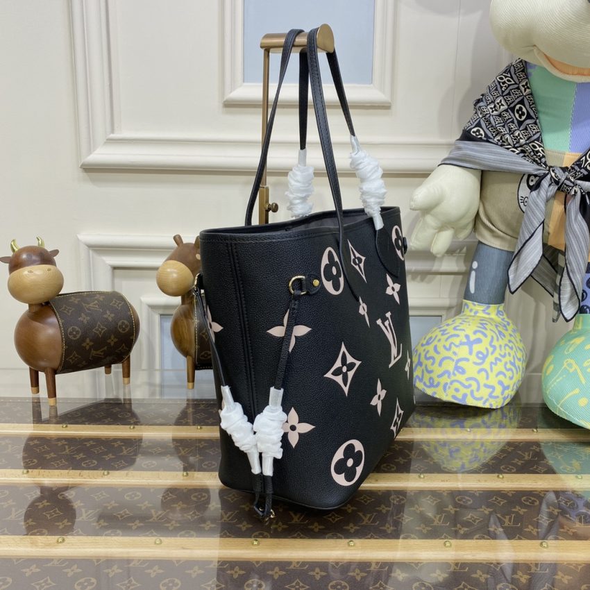 Replica Louis Vuitton Neverfull MM Black Pink - top-tier luxury replica shoulder bag