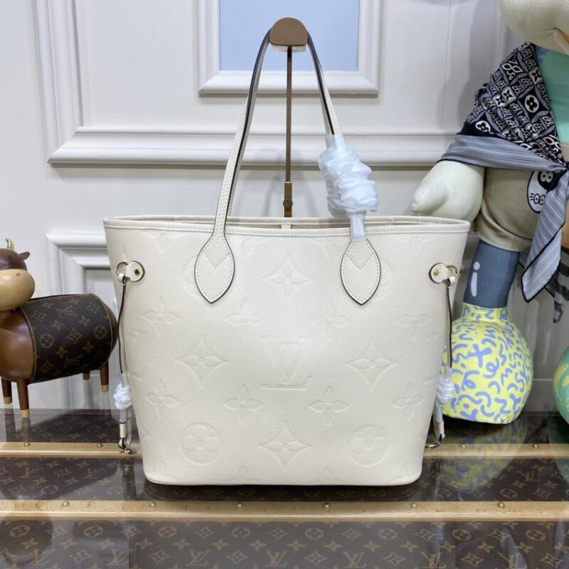 Replica Louis Vuitton Neverfull MM Full Beige - premium 1:1 fake handbag model