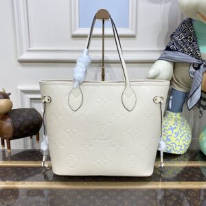 Replica Louis Vuitton Neverfull MM Full Beige - top-rated replica designer bag