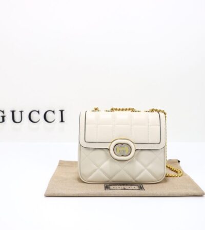 Replica Gucci Gucci Deco Double G White - best-selling designer handbag dupe