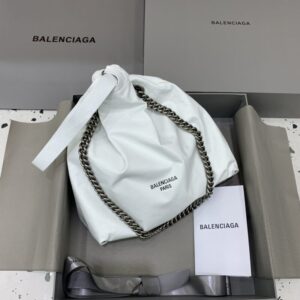 Replica Balenciaga Crush Small Tote White - near-authentic luxury replica handbag