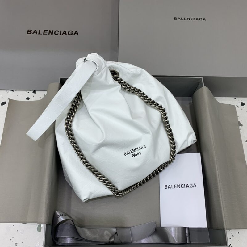 Replica Balenciaga Crush Small Tote White - near-authentic luxury replica handbag
