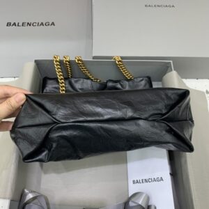 Replica Balenciaga Crush Small Tote Black - 1:1 designer replica handbag