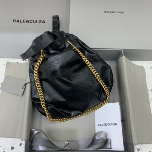 Replica Balenciaga Crush Small Tote Black - top-tier luxury replica shoulder bag