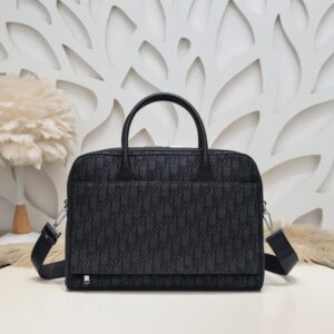 Replica Dior Oblique Briefcase Black - best quality luxury bag dupe