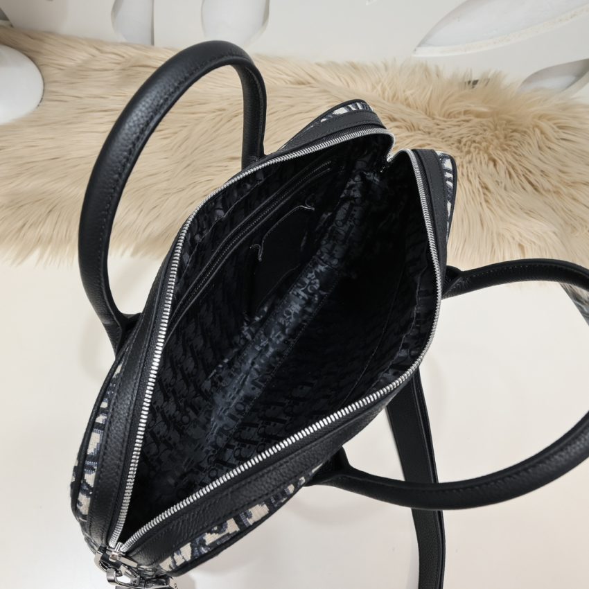 Replica Dior Oblique Briefcase White - 1:1 designer replica handbag