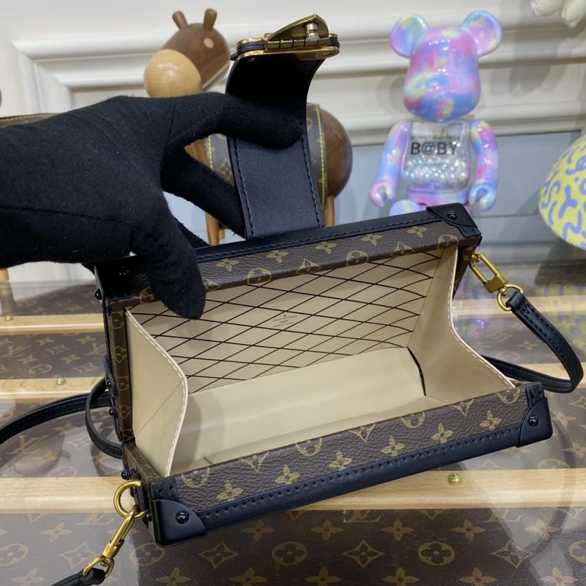 Replica Louis Vuitton Petite Malle Dark Brown - near-authentic luxury replica handbag