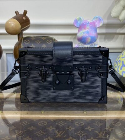 Replica Louis Vuitton Petite Malle Full Black - top-rated replica designer bag