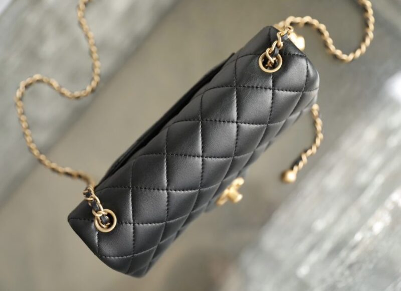 Replica CHANEL CF 17cm Golden Ball Black - authentic-look luxury purse replica