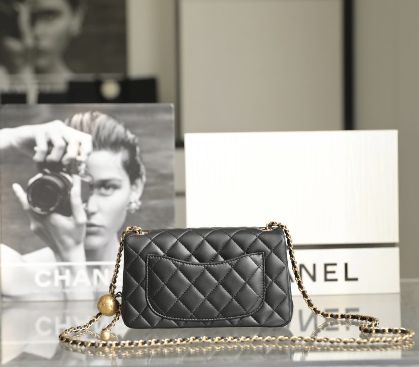 Replica CHANEL CF 17cm Golden Ball Black - high-accuracy replica luxury purse