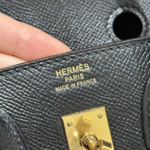 Replica Hermes Birkin Epsom Black Noir Gold - high-accuracy replica luxury purse