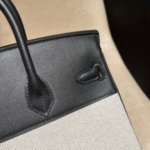 Replica Hermes Birkin Swift Black Silver - high-end fake designer purse