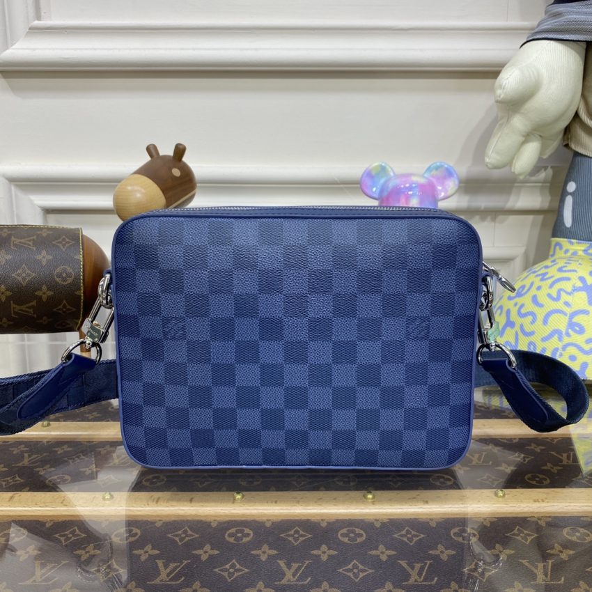 Replica Louis Vuitton Trio Messenger Blue Grid - realistic designer-inspired fake bag