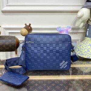Replica Louis Vuitton Trio Messenger Blue Grid - elite superclone designer purse