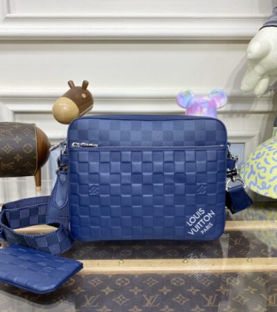 Replica Louis Vuitton Trio Messenger Blue Grid - elite superclone designer purse