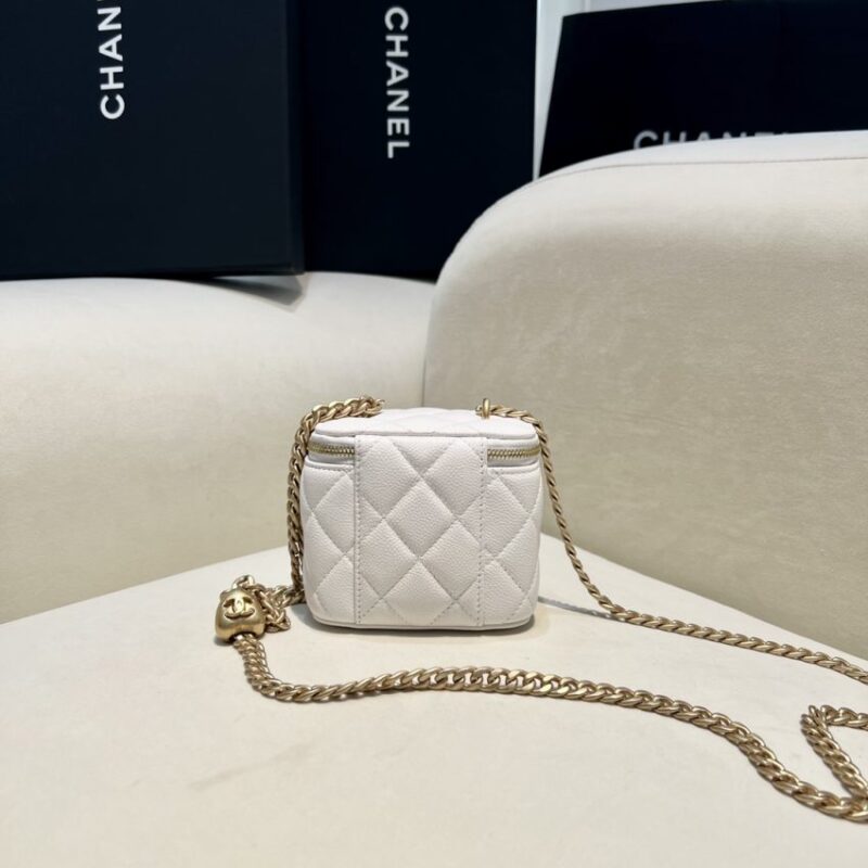 Replica CHANEL 23P Heart Lipstick Bag White - high-quality designer bag clone
