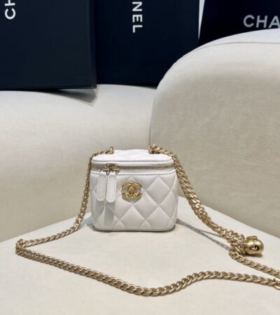 Replica CHANEL 23P Heart Lipstick Bag White - 1:1 designer replica handbag
