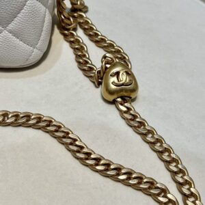 Replica CHANEL 23P Heart Lipstick Bag White - high-end fake designer purse