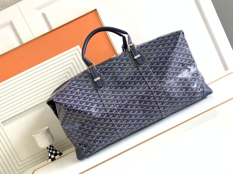 Replica Goyard Bowling 55 Bag Dark Blue - near-authentic luxury replica handbag