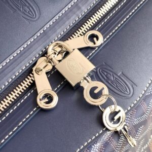 Replica Goyard Bowling 55 Bag Dark Blue - near-authentic luxury replica handbag