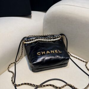 Replica CHANEL 23s Mini Garbage Bag Black - premium 1:1 fake handbag model