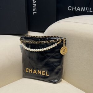 Replica CHANEL 23s Mini Garbage Bag Black - best quality luxury bag dupe