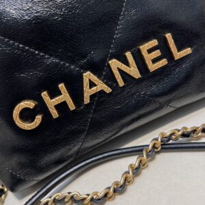 Replica CHANEL 23s Mini Garbage Bag Black - top-tier luxury replica shoulder bag