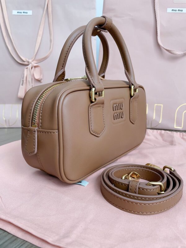 Replica Miu Miu Arcadie Small Full Brown - premium 1:1 fake handbag model
