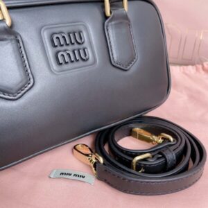 Replica Miu Miu Arcadie Small Full Black - premium-grade designer purse dupe