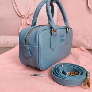 Replica Miu Miu Arcadie Small Full Blue - ultra-realistic fake designer tote