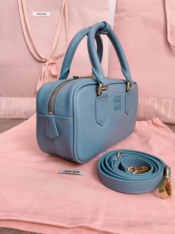 Replica Miu Miu Arcadie Small Full Blue - ultra-realistic fake designer tote