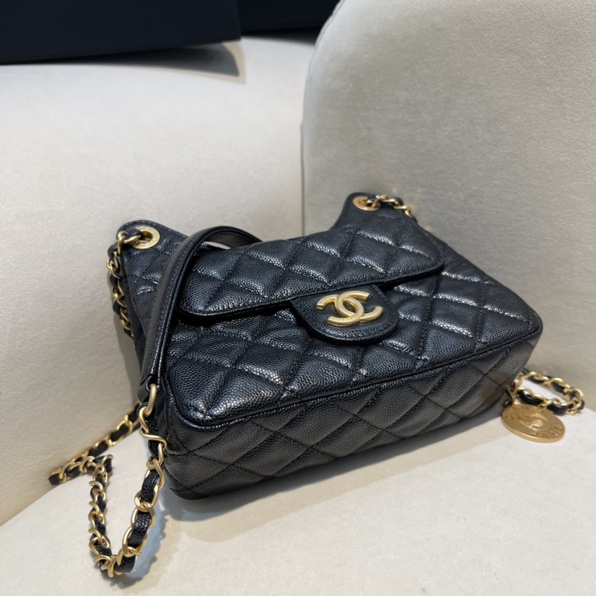 Replica CHANEL 23c Hobo Small Black - high-accuracy replica luxury purse